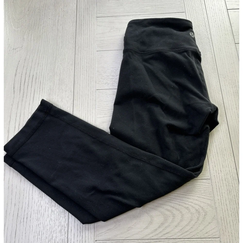 Lululemon Wunder Under Crop Women's Black Yoga Pants Size: 4